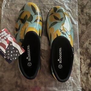 Sloggers lemon and green Garden Shoes